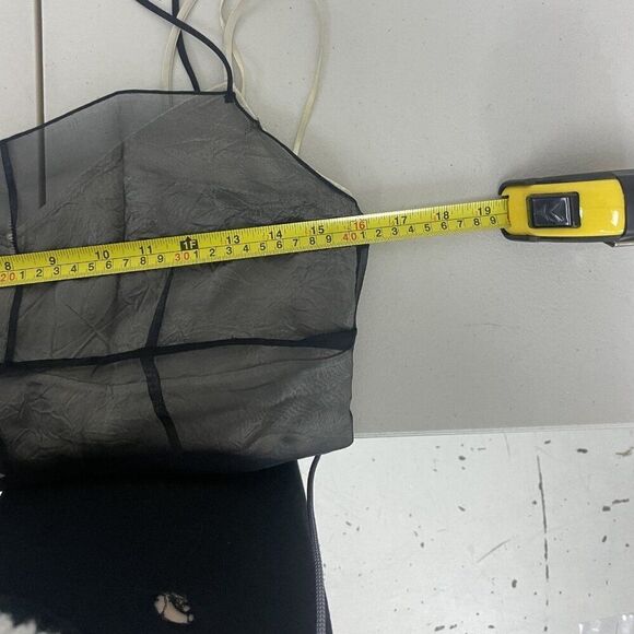 Massimo Dutti Womens Midi Dress Organza EU 36 US 4 Layered Black Lined NWOT - Picture 8 of 9